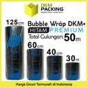 Plastik Bubble Wrap Hitam 60cm x 50m DKM PLUS Bubblewrap ROLL