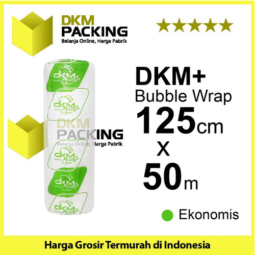 Plastik Bubble Wrap Bening 125cm x 50m Bubblewrap DKM PLUS / ROLL