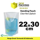 Plastik Standing Pouch 22x30cm Bening NON Ziplock Kemasan Makanan