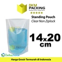 Plastik Standing Pouch 14x20cm Bening NON Ziplock Kemasan Makanan
