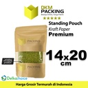 Standing Pouch 14x20cm Kraft Paper Window Ziplock Kemasan Makanan