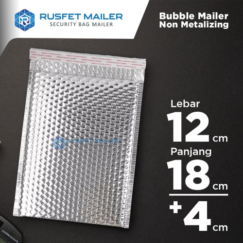 AMPLOP BUBBLE MAILER SILVER GLOSSY BUBBLE WRAP ENVELOPE PREMIUM/SATUAN