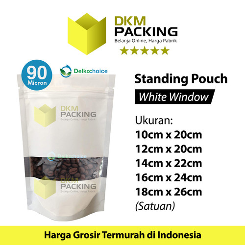 Plastik Klip Standing Pouch Window Ziplock Putih Sealer Makanan