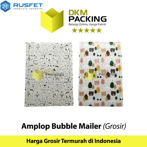 AMPLOP BUBBLE MAILER WRAP ENVELOPE RUSFET MOTIF PREMIUM /SATUAN