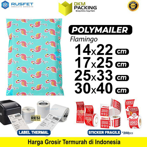 Polymailer Polimailer Amplop Plastik Packing Motif Flamingo /SATUAN