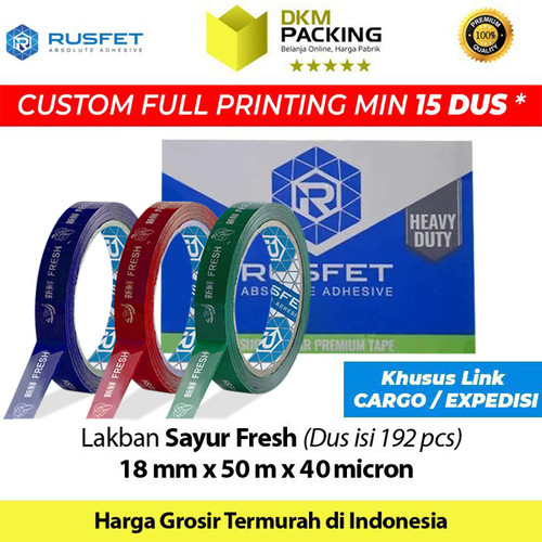Lakban Sayur FRESH 18mm x 50m Plakban Isolasi PREMIUM TERMURAH /DUS