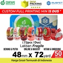 Lakban FRAGILE 48mm Plakban Isolasi PREMIUM TERMURAH /DUS