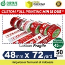 Lakban FRAGILE 48mm Plakban Isolasi PREMIUM TERMURAH /SATUAN