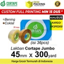 Lakban 45mm x 300m JUMBO CORTAPE Plakban Isolasi OJOL MURAH /DUS