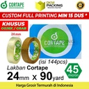 Lakban 24mm x 90yard CORTAPE Plakban Isolasi OJOL TERMURAH /DUS