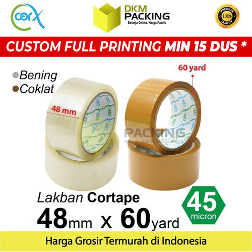 Lakban 48mm x 60yard CORTAPE Plakban Isolasi OPP TAPE TERMURAH /SATUAN
