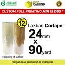 Lakban 24mm x 90yard CORTAPE Plakban Isolasi PREMIUM TERMURAH /SELOP