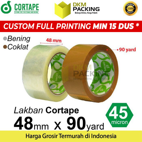 Lakban 48mm x 90yard CORTAPE Plakban Isolasi OPP Tape TERMURAH /SATUAN