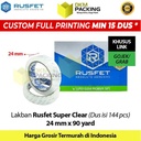 Lakban 24mm x 90yard RUSFET Plakban Isolasi OJOL TERMURAH /DUS