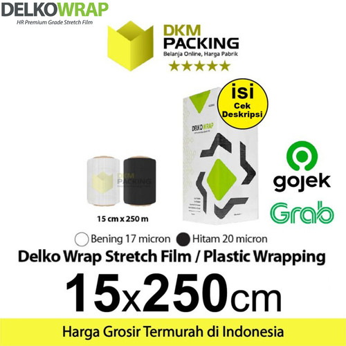 Stretch Film 15cm x 250m Plastik Wrapping DELKO WRAP OJOL/DUS