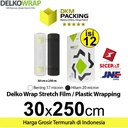 Stretch Film 30cm x 250m Plastik Wrapping DELKO WRAP TERMURAH /DUS