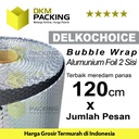 Plastik BUBBLE ALUMUNIUM FOIL ECERAN (120cm x JUMLAH M) MURAH /METERAN