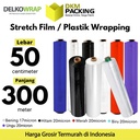 Stretch Film 50cm x 300m Plastik Wrapping DELKO WRAP TERMURAH /SATUAN