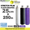 Stretch Film 25cm x 250m Plastik Wrapping DELKO WRAP TERMURAH /SATUAN