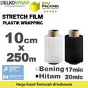 Stretch Film 10cm x 250m Plastik Wrapping DELKO WRAP TERMURAH /SATUAN