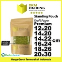 Standing Pouch 18x26cm Kraft Paper Window Ziplock Kemasan Makanan