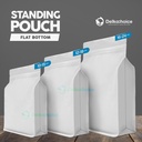Standing Pouch Flat Bottom Ziplock Plastik Klip Kemasan Makanan