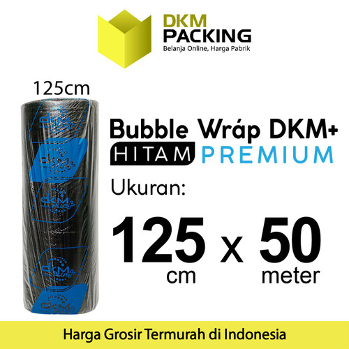 Plastik Bubblewrap Hitam 50Meter Bubble Wrap DKMPLUS PREMIUM / ROLL