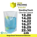 Plastik Standing Pouch 16x27cm Bening NON Ziplock Kemasan Makanan