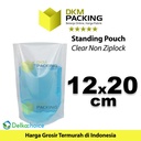 Plastik Standing Pouch Clear Bening NON Ziplock Kemasan Makanan