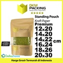 Standing Pouch 12x20cm Kraft Paper Window Ziplock Kemasan Makanan