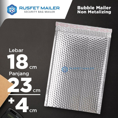 AMPLOP BUBBLE MAILER SILVER GLOSSY BUBBLE WRAP ENVELOPE PREMIUM/SATUAN