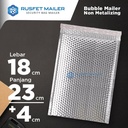 AMPLOP BUBBLE MAILER SILVER GLOSSY BUBBLE WRAP ENVELOPE PREMIUM/SATUAN
