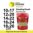 Plastik Klip Red 12x20 Standing Pouch Window Ziplock Sealer Makanan