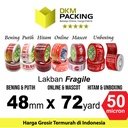 Lakban FRAGILE 48mm Plakban Isolasi PREMIUM TERMURAH /SATUAN