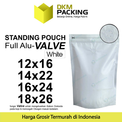 Standing Pouch Full Metalize Foil Ziplock Kemasan Makanan