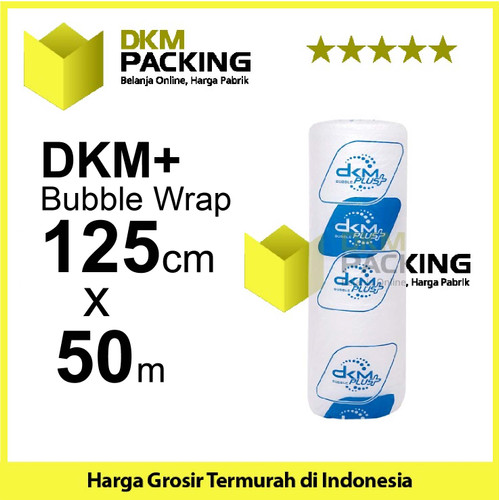 Plastik Bubble Wrap Bening 125cm x 50m Bubblewrap DKM PLUS / ROLL
