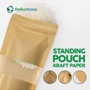 Standing Pouch 14x20cm Kraft Paper Window Ziplock Kemasan Makanan