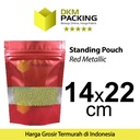 Plastik Kemasan Klip Red Ziplock Standing Pouch Window Sealer Makanan