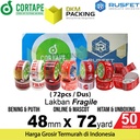 Lakban FRAGILE 48mm Plakban Isolasi PREMIUM TERMURAH /DUS