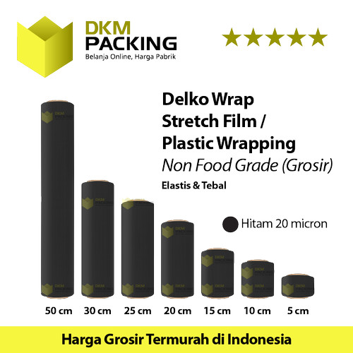 Stretch Film 50cm x 300m Plastik Wrapping DELKO WRAP TERMURAH /SATUAN