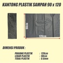 Kantong sampah tebal uk kecil 50x75 n sedang 60x100 n besar 90x120 per ball 25kg jskrm