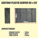 Kantong sampah tebal uk kecil 50x75 n sedang 60x100 n besar 90x120 per pack