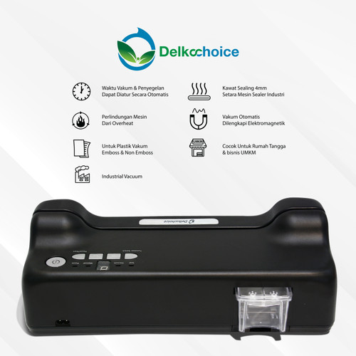 Mesin Vacuum Plastik Alat Packing Sealer Makanan DELKOCHOICE PREMIUM