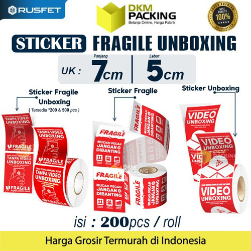 Lakban FRAGILE 48mm Plakban Isolasi PREMIUM TERMURAH /SATUAN