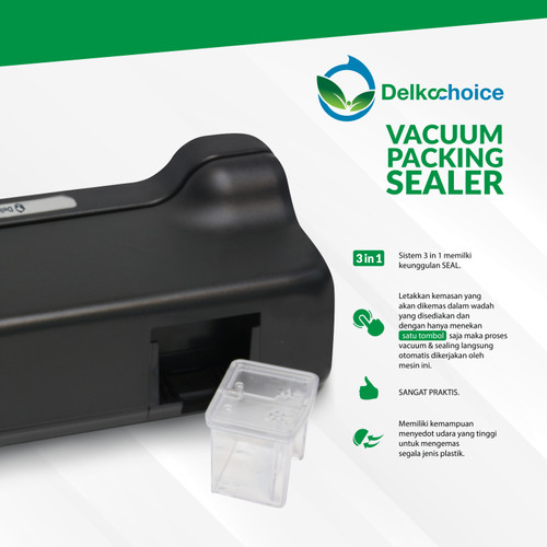 Mesin Vacuum Plastik Alat Packing Sealer Makanan DELKOCHOICE PREMIUM