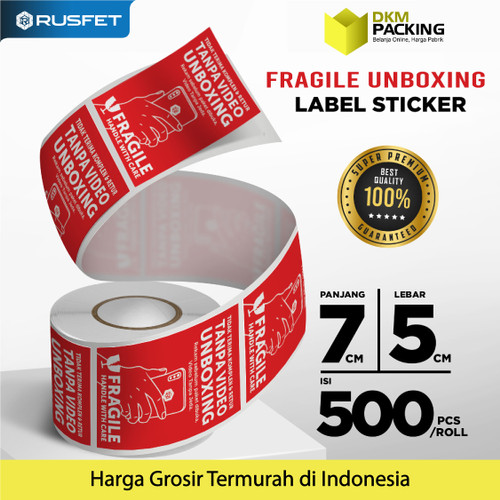 Lakban FRAGILE 48mm Plakban Isolasi PREMIUM TERMURAH /SATUAN