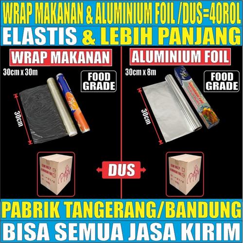 Plastik Wrapping Cling Wrap Foodgrade n Aluminium Foil Makanan Per Dus Js Krm