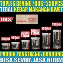 Toples Tebal 300ml 400ml 500ml 750ml 1000ml 1300ml n Seal /Dus Plastik Jar Silinder Bening Pet jskr
