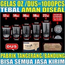 Gelas oz HALAL Oval Tebal 12oz 14oz 16oz 18oz 22oz Datar Rata Dus Bening Cup Plastik Bulat Dus JsKrm