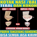 Kotak Nasi Tebal u Katering Dus Kue uk 18x18 / 20x20 Duplex Putih Kraft Coklat per Bal jskrm